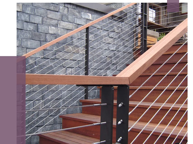 Тросовые перила под ключ в Щербинке от 7738 руб.