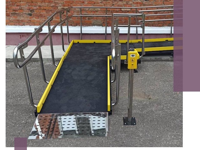 Изготовление наклонных пандусов для инвалидов в Щербинке