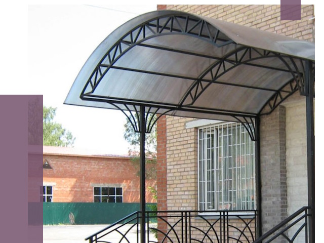 Металлические навесы и козырьки в Щербинке от 12728 руб.