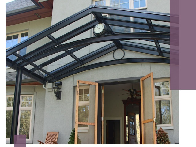 Изготовление и монтаж навесов и козырьков в Щербинке