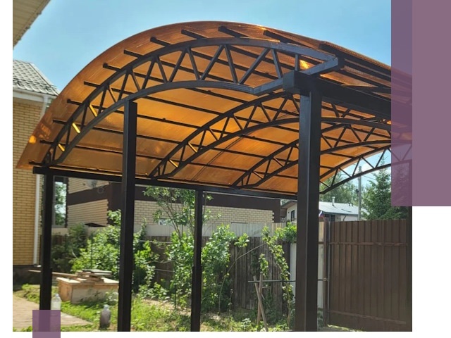 Изготовление навесов под ключ в Щербинке из качественных материалов