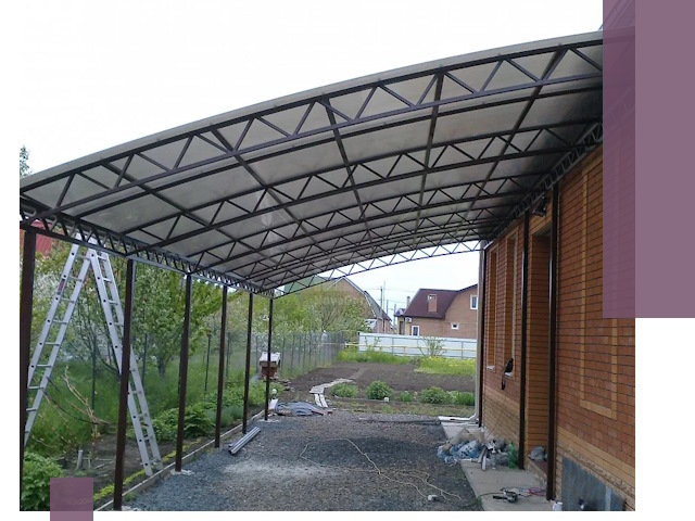 Профессиональный монтаж навесов под ключ в Щербинке