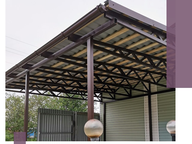 Навесы под ключ в Щербинке: изготовление, монтаж и гарантия