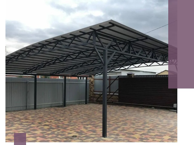 Недорогие навесы под ключ в Щербинке — изготовление и монтаж