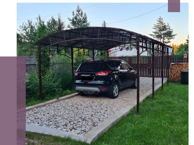 Навесы для автомобиля в Щербинке от 13084 руб.  | ПРОЛЁТ-Щрб