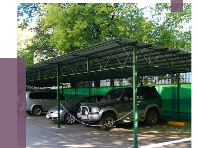 Навесы для парковки в Щербинке от 79929 руб. заказать | ПРОЛЁТ-Щрб