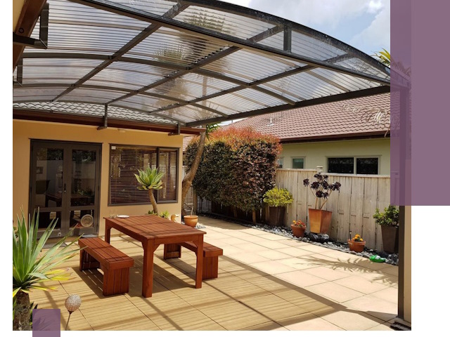 Навесы во двор под ключ в Щербинке — изготовление и монтаж