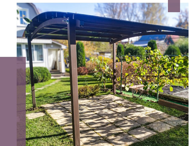 Навесы для дачи в Щербинке от 12677 руб. под ключ — ПРОЛЁТ-Щрб