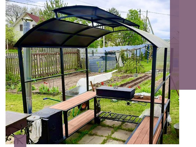 Навесы для барбекю в Щербинке: изготовление, монтаж и демонтаж