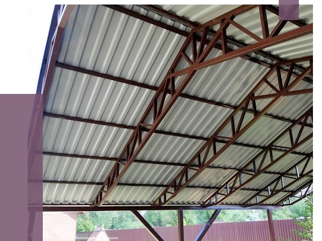 Навесы из профнастила в Щербинке от 7331 руб. | ПРОЛЁТ-Щрб