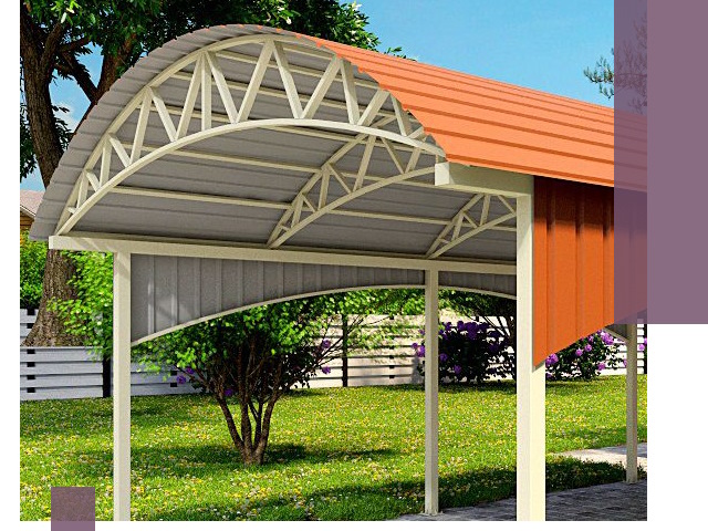 Навесы из профнастила под ключ в Щербинке — установка и монтаж