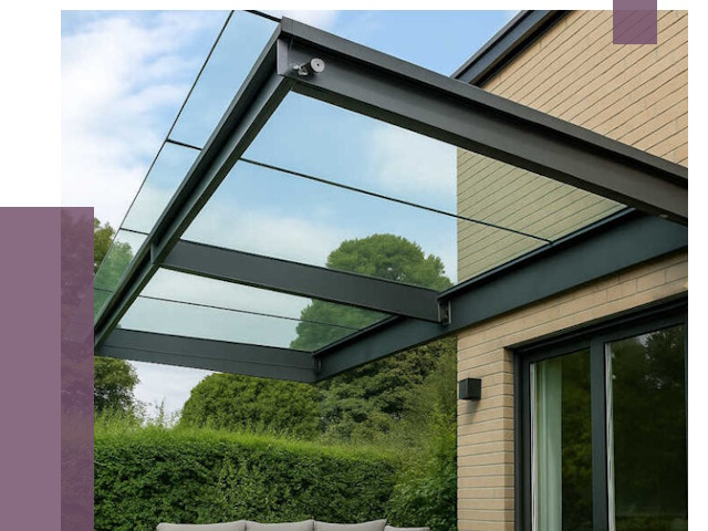 Стеклянные навесы и козырьки в Щербинке от 12218 руб.