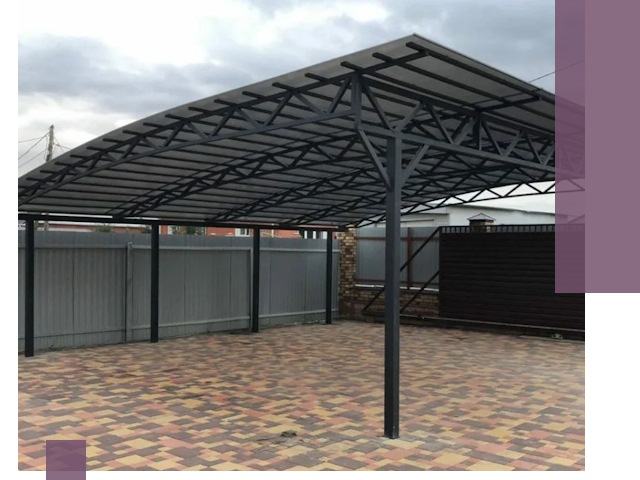 Металлические навесы под ключ в Щербинке — изготовление и монтаж