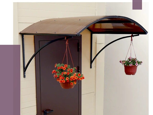 Козырьки над входом в Щербинке от 14764 руб.  | ПРОЛЁТ-Щрб