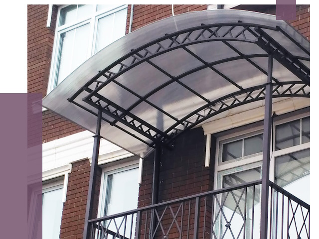 Козырьки над балконом в Щербинке от 8604 руб.  | ПРОЛЁТ-Щрб