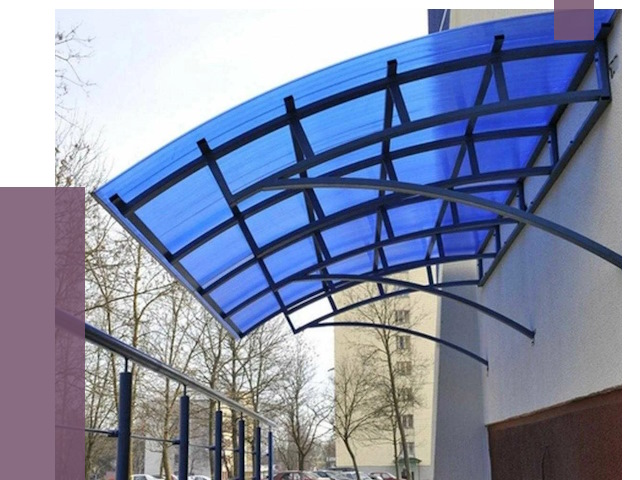 Козырьки из поликарбоната в Щербинке от 4276 руб. под ключ | ПРОЛЁТ-Щрб