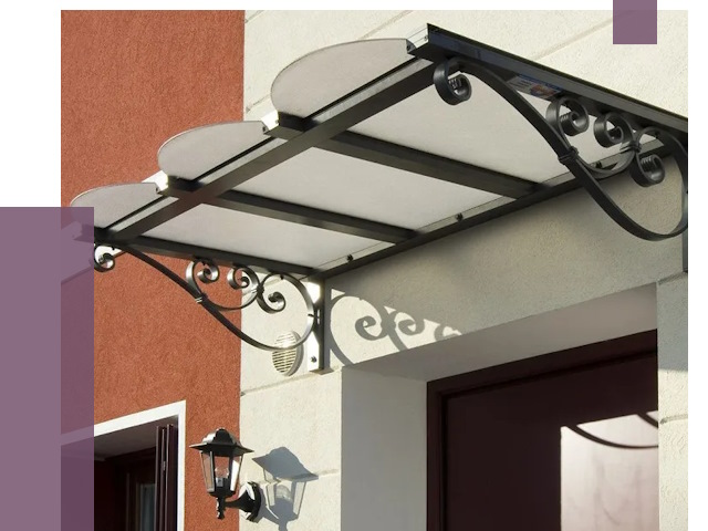 Односкатные козырьки в Щербинке от 8349 руб.  | ПРОЛЁТ-Щрб