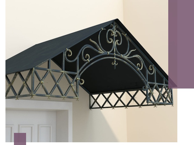 Двускатные металлические козырьки под ключ в Щербинке