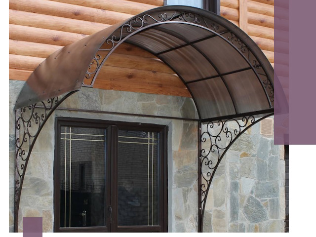 Арочные козырьки под ключ в Щербинке: изготовление и монтаж