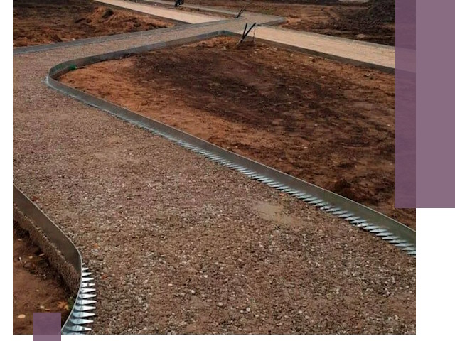 Металлические бордюры под ключ в Щербинке — изготовление и монтаж