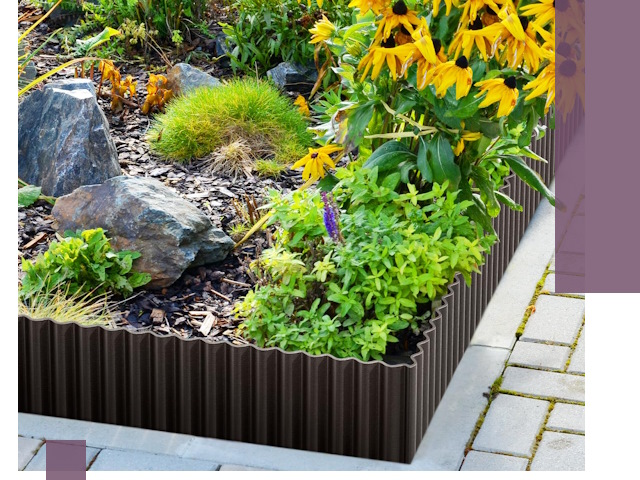 Металлические бордюры для клумб в Щербинке — производство и монтаж